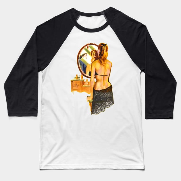 Bava - Blood And Black Lace Baseball T-Shirt by Ebonrook Designs
